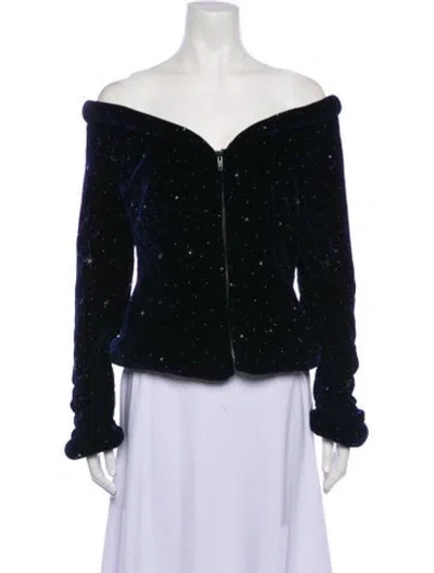 Pre-owned Ozbek Vintage 1990's Blouse In Blue