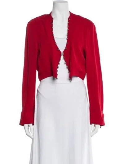 Pre-owned Ozbek Vintage 1990's Bolero In Red