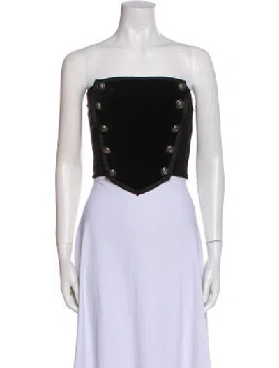 Pre-owned Ozbek Vintage 1990's Crop Top In Black