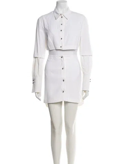 Pre-owned Ozbek Vintage 1990's Skirt Set In White