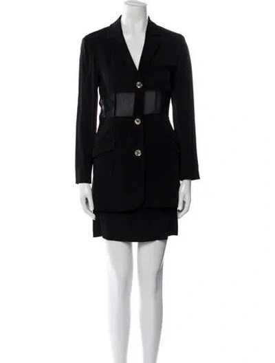 Pre-owned Ozbek Vintage 1997 Skirt Suit In Black