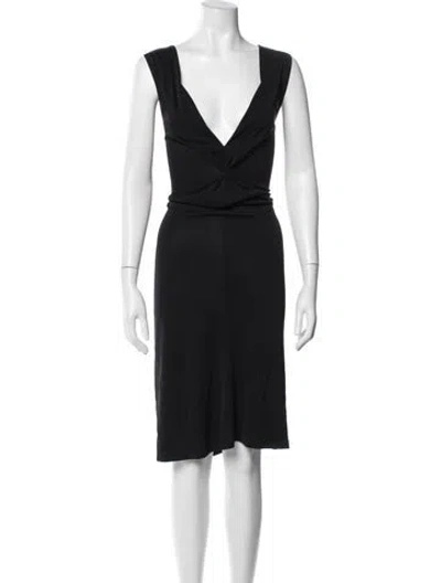 Pre-owned Ozbek Vintage Knee-length Dress In Black