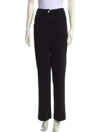 Pre-owned Ozbek Wide Leg Pants In Black
