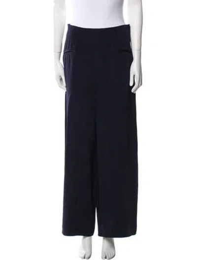 Pre-owned Ozbek Wide Leg Pants In Blue
