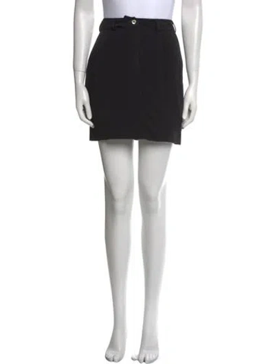 Pre-owned Ozbek Wool Mini Skirt In Black