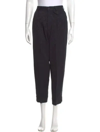 Pre-owned Ozbek Wool Straight Leg Pants In Gray