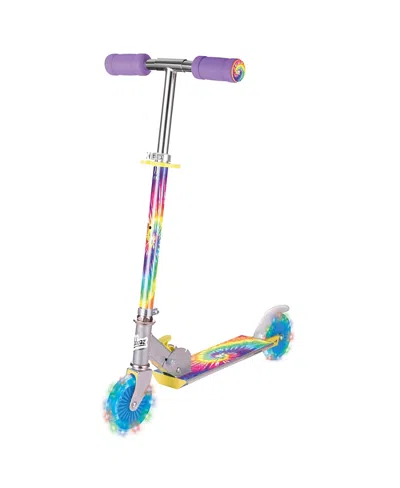 Ozbozz Tie Dye Foldable Scooter Light Up Wheels, Ages 5+