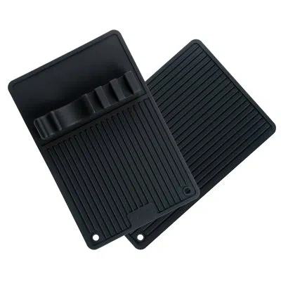 Ozeri Bbq And Grill Utensil Holder Mat Set In Matte Black