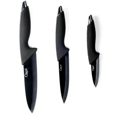 Ozeri Elite Chef Ceramic 3-piece Knife Set In Black