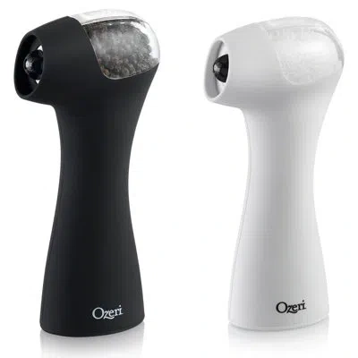 Ozeri Graviti Pro Ii Electric Salt And Pepper Grinder Set In Black;white