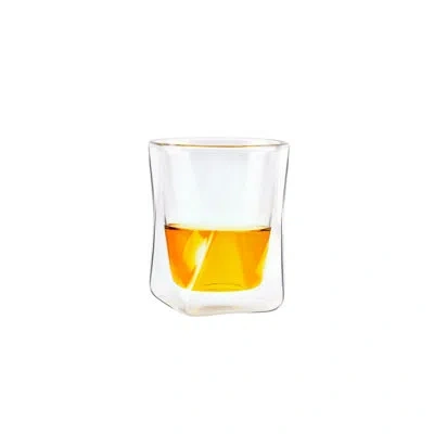 Ozeri Moderna Artisan Series 10 oz Double Wall Whiskey Glasses – Set Of 2 In Clear