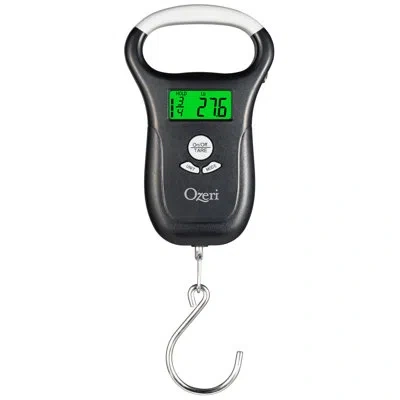 Ozeri Multifunction Propane Tank Scale And Bbq Gas Gauge, With Luggage And Fish Scale In Black