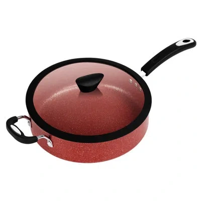 Ozeri Stone Earth All-in-one Apeo & Pfoa-free 5.3 Qt Non-stick Sauce Pan With Lid In Red Clay