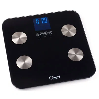 Ozeri Touch 440 Lbs Total Body Bath Scale - Auto Recognition And Infant Tare Technology In Black