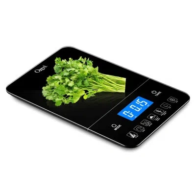 Ozeri Touch Iii 22 Lbs (10 Kg) Baking Kitchen Scale With Calorie Counter, In Tempered Glass In Black