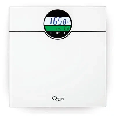 Ozeri Weightmaster 400 Lbs Weight Scale With Bmi And Weight Change Detection In White