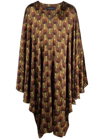 OZWALD BOATENG OZWALD BOATENG PRINTED SILK KAFTAN