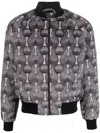 Ozwald Boateng Printed Velvet Bomber Jacket