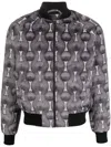 Ozwald Boateng Printed Velvet Bomber Jacket