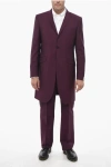 OZWALD BOATENG WOOL BLEND FROCK SUIT WITH NOCTH LACEL