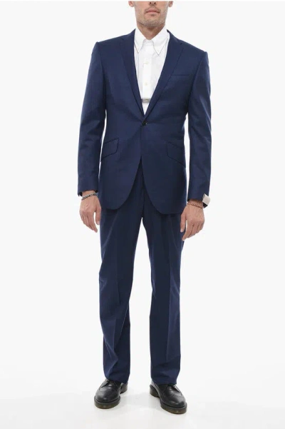 Ozwald Boateng Virgin Wool Suit With Flap Pockets In Red