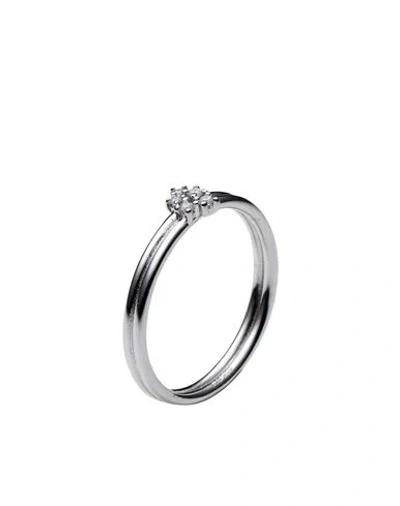 P D Paola Nova Silver Ring Woman Ring Silver Size 6.5 925/1000 Silver, Cubic Zirconia