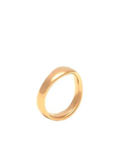 P D Paola Pirouette Gold Ring Woman Ring Gold Size 7.5 925/1000 Silver, 750/1000 Gold Plated