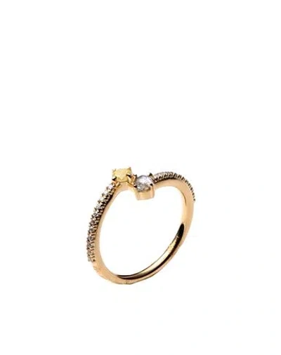 P D Paola Villa Gold Ring Woman Ring Gold Size 6.5 925/1000 Silver