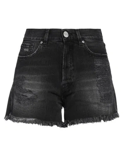 P Jean P_jean Woman Denim Shorts Black Size 25 Cotton