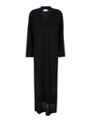 P.A.R.O.S.H MAXI BLACK SKIRT WITH V NECKLINE IN VISCOSE BLEND WOMAN