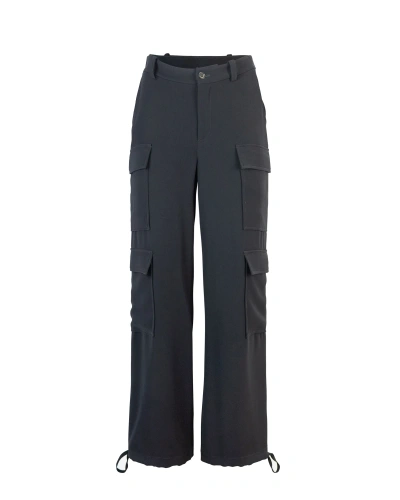 P.a.r.o.s.h Black Cargo Pants In 013nero
