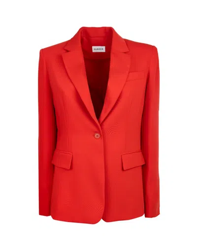 P.a.r.o.s.h . Single Breasted Corduroy Blazer In Red