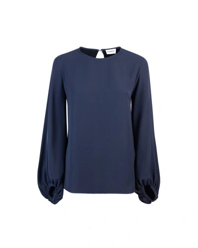 P.a.r.o.s.h Blouse With Puffed Sleeves In 012blu