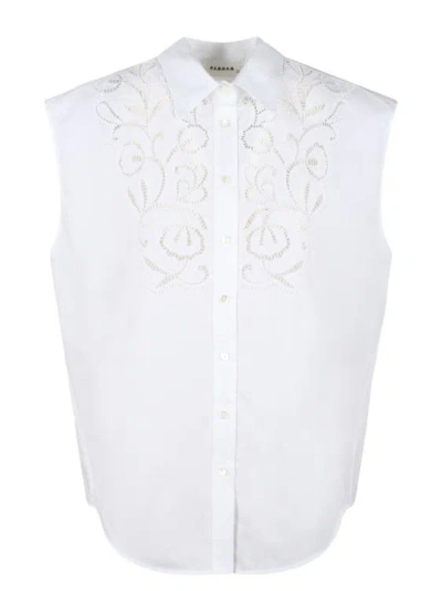 P.A.R.O.S.H CANYOX LACE EMBROIDERY SHIRT