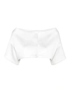 P.a.r.o.s.h Drop-shoulder Cropped Jacket In White