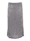 P.A.R.O.S.H GRAY SKIRT WITH PAILLETTES