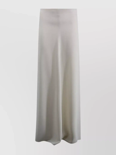 P.a.r.o.s.h High Waist A-line Midi Skirt In Grey