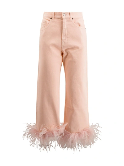 P.a.r.o.s.h High-waisted Cotton Tailored Torusers In Pastel