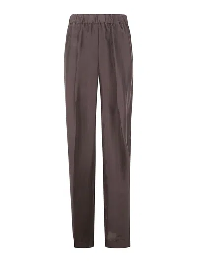 P.a.r.o.s.h High-waisted Trousers In Brown