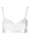 P.a.r.o.s.h Schillerndes Cropped-oberteil In White