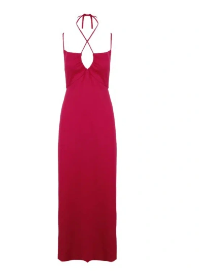 P.a.r.o.s.h Jersey Midi Dress In Red