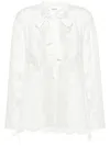 P.a.r.o.s.h Semi-sheer Lace Shirt In Neutrals