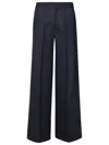 P.a.r.o.s.h Twill Wide Tailored Trousers In Blue