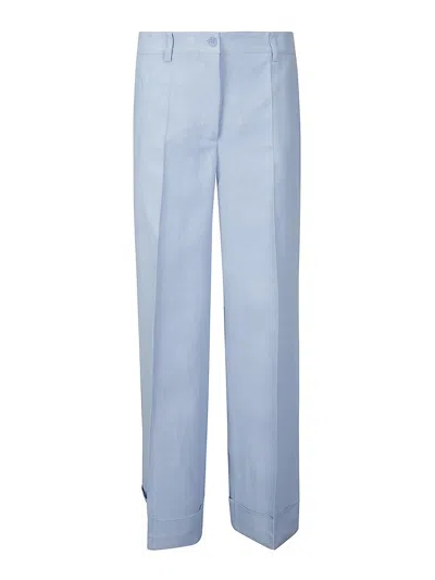 P.a.r.o.s.h Linen Pants In Light Blue