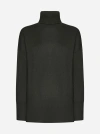 P.a.r.o.s.h Loto Wool And Cashmere Turtleneck In Olive Green