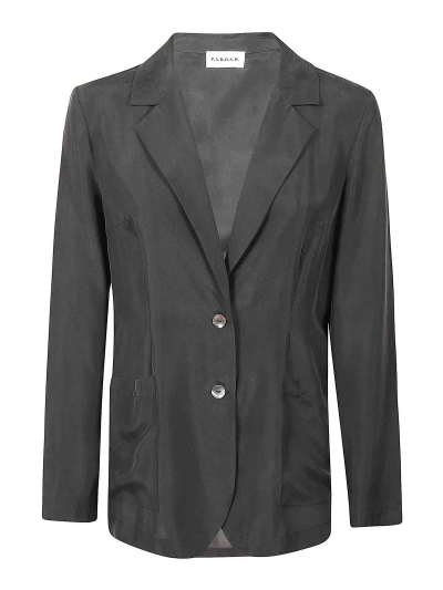 P.a.r.o.s.h Mother-of-pearl Button Jacket In Black