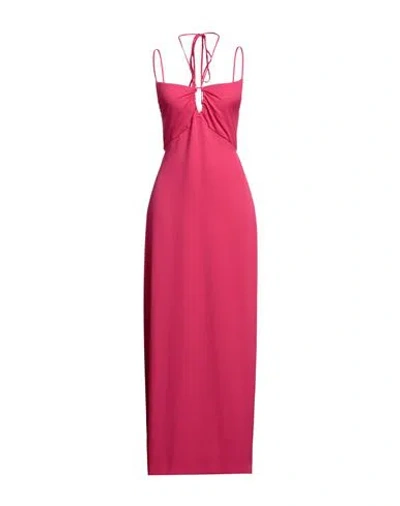 P.a.r.o.s.h. P. A.r. O.s. H. Woman Maxi Dress Magenta Size S Polyester, Elastane In Red
