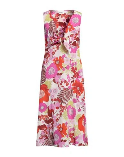 P.a.r.o.s.h P. A.r. O.s. H. Woman Midi Dress Fuchsia Size M Silk In Pink
