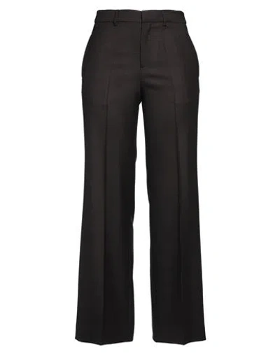 P.a.r.o.s.h P. A.r. O.s. H. Woman Pants Dark Brown Size L Virgin Wool, Elastane In Brown