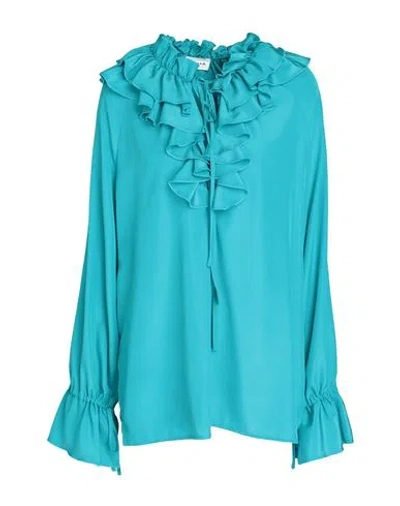 P.a.r.o.s.h P. A.r. O.s. H. Woman Top Turquoise Size L Polyester In Blue